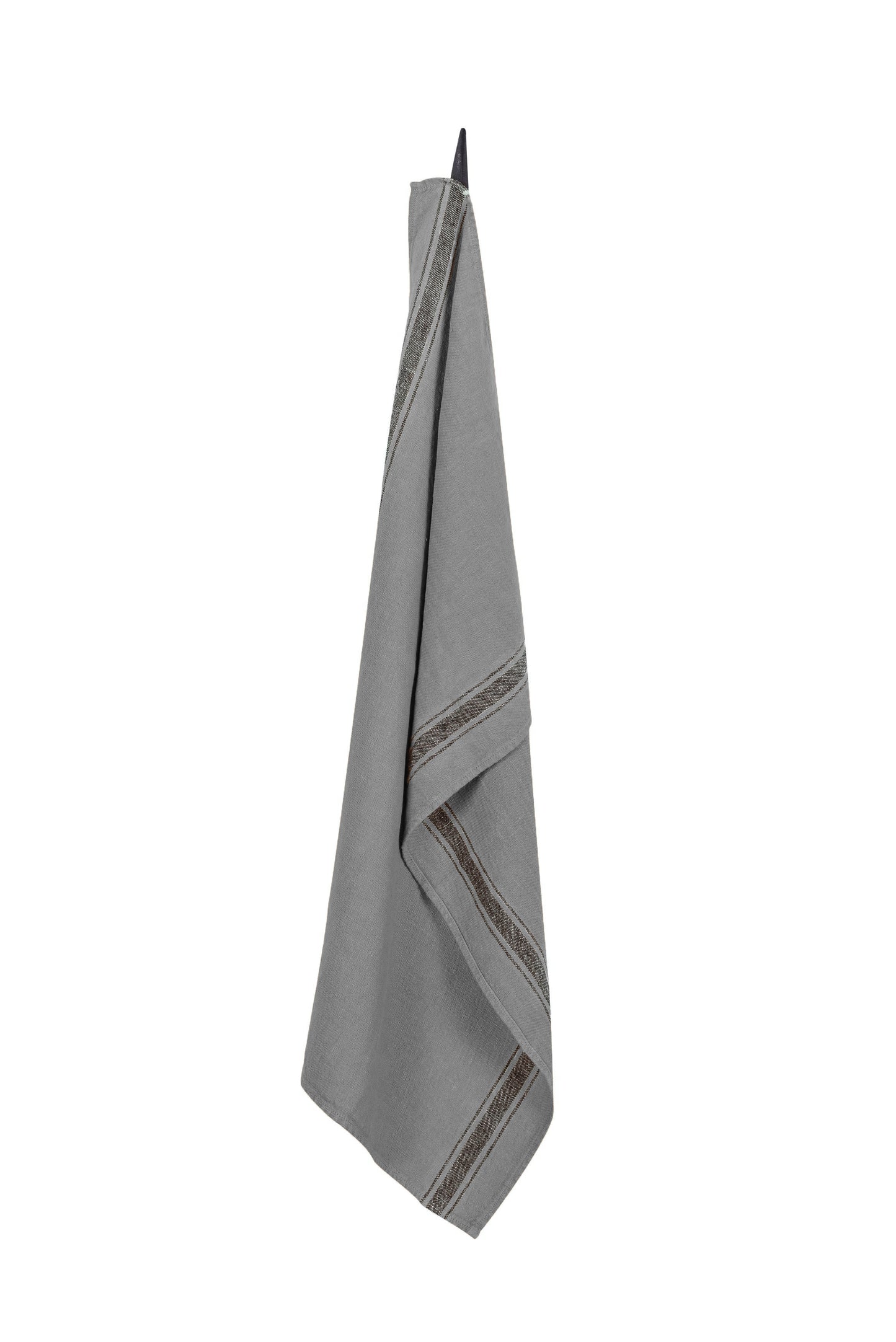 Olbia linen kitchen towel in charcoal