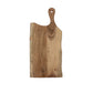 Acacia wood grazing board on white background