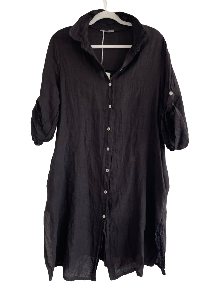 Bassin Linen Shirt Dress