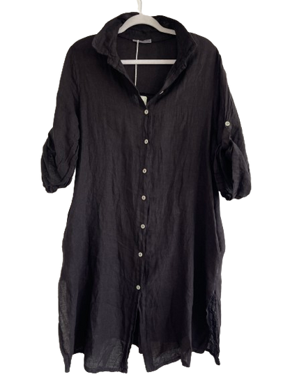 Bassin Linen Shirt Dress