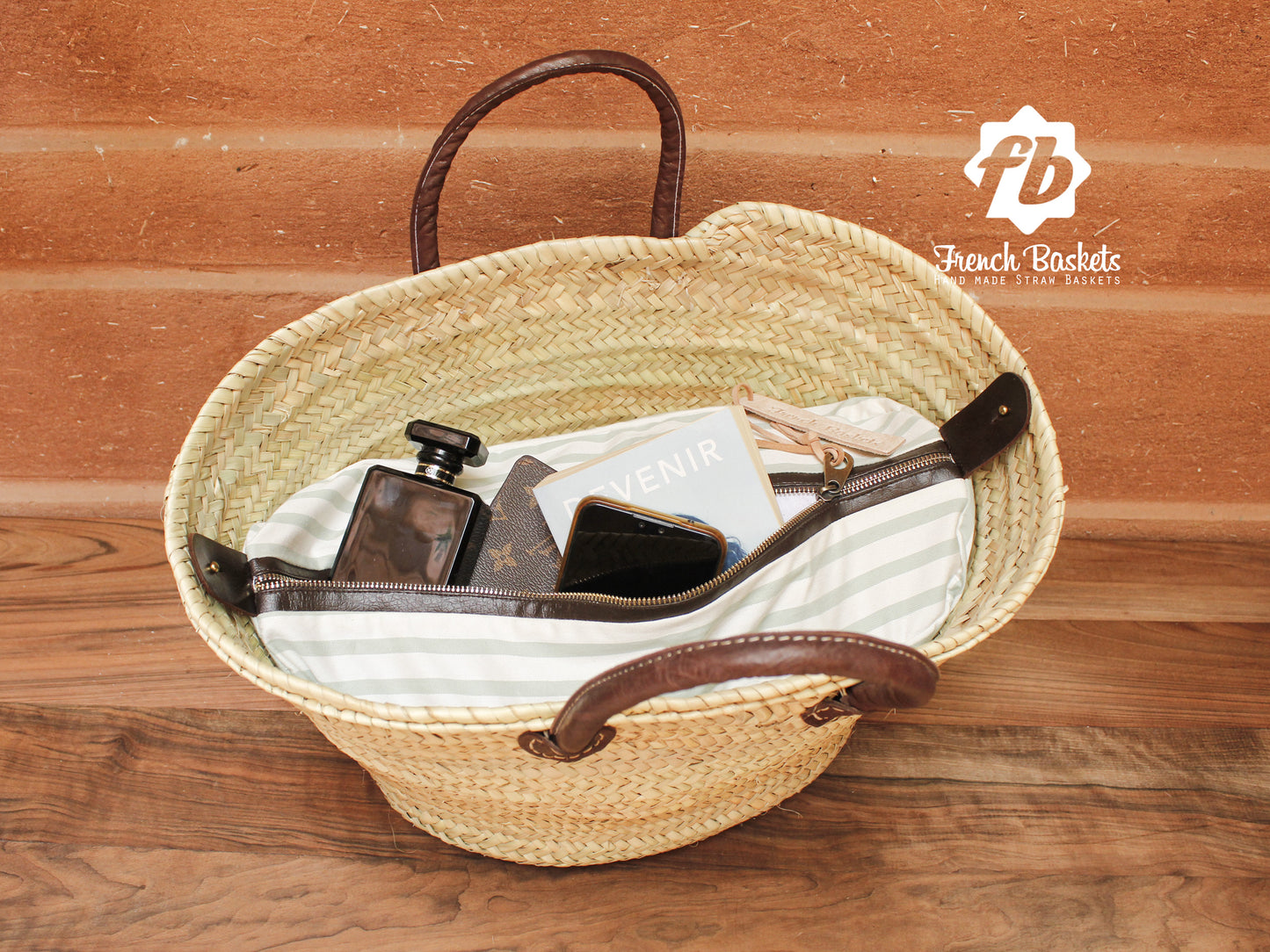 Everyday Basket with Interior Pocket