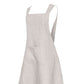 Cross back linen apron in natural