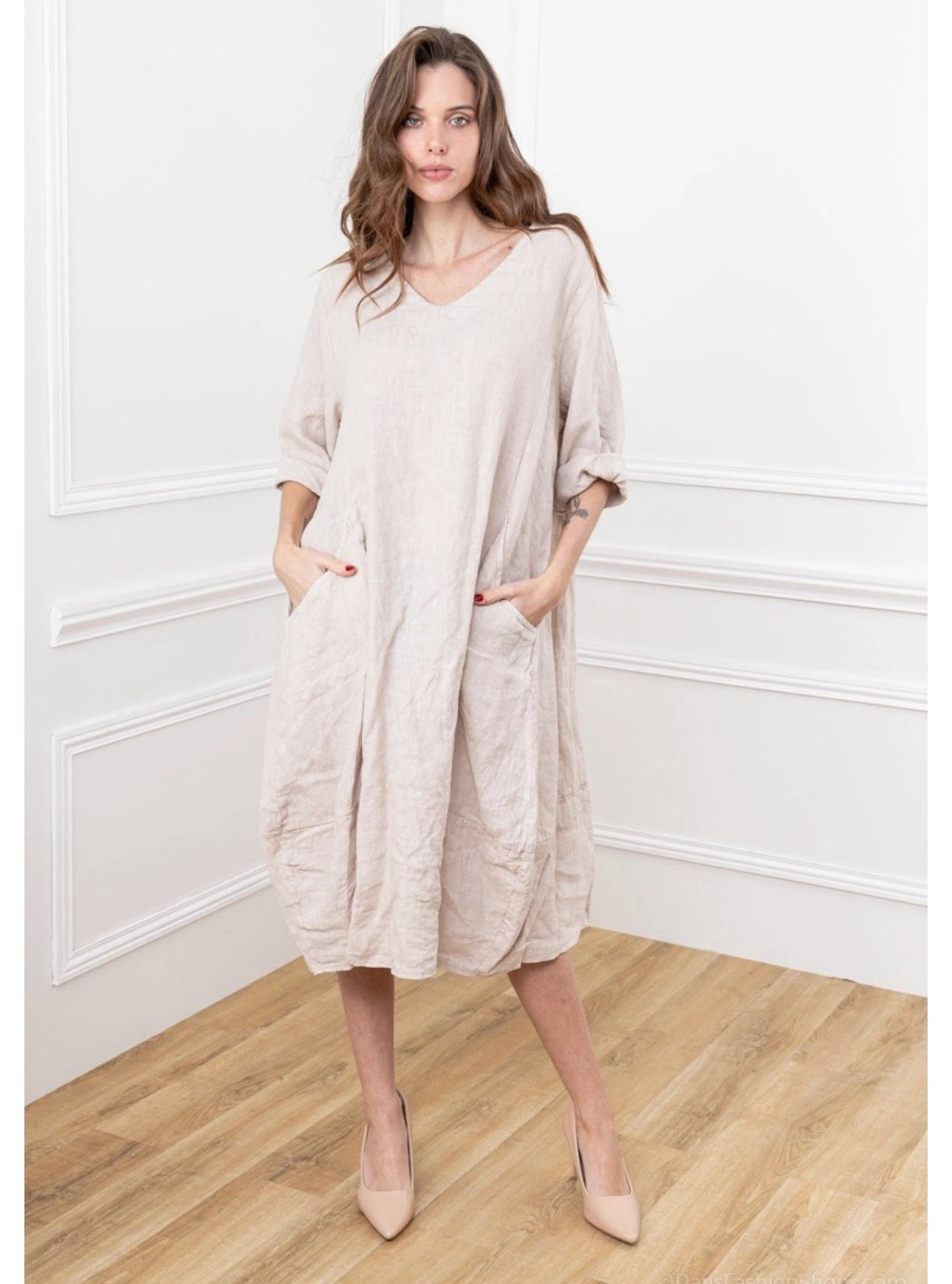 Linen Pocket Dress