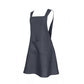Cross back linen apron in denim