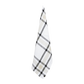 Black and Beige check patterned linen kitchen towel_LaMaisonBaude